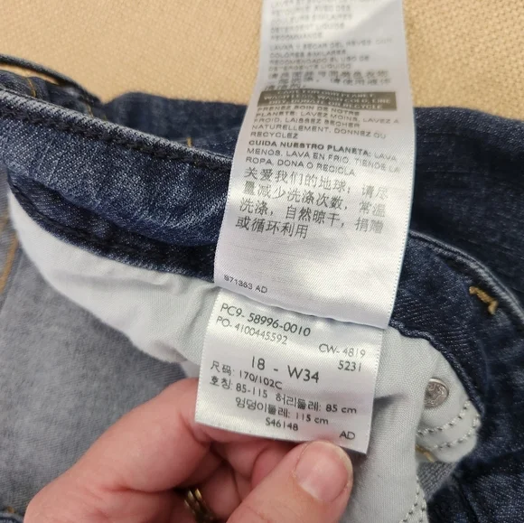 Signature by Levi Strauss Women's cropped cuffed Jeans - Blue Denim size 18 - Picture 6 of 7